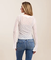 Studded Ruffle Lace Top