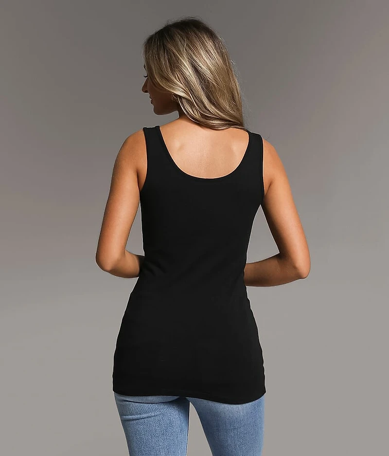X-Long Scoop Neck Tank Top