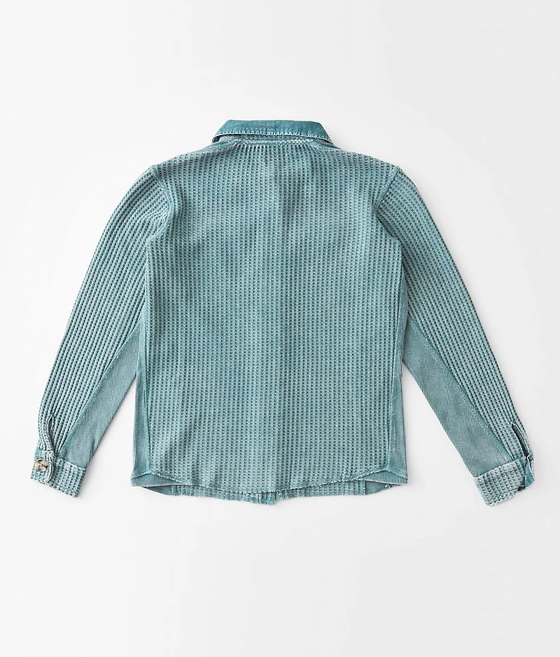 Girls - Oversized Thermal Shirt