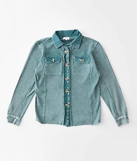 Girls - Oversized Thermal Shirt