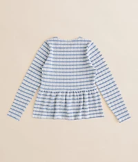 Girls - Striped Peplum Top