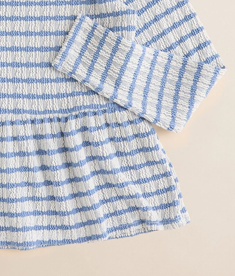 Girls - Striped Peplum Top