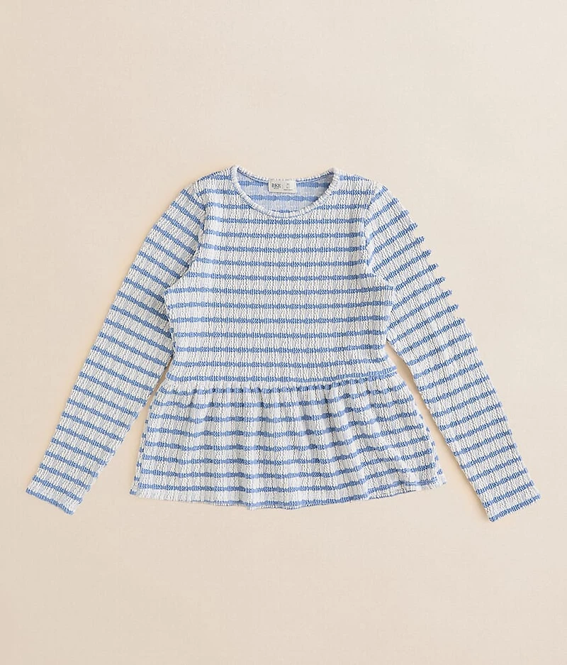 Girls - Striped Peplum Top