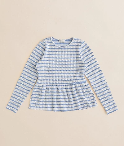 Girls - Striped Peplum Top
