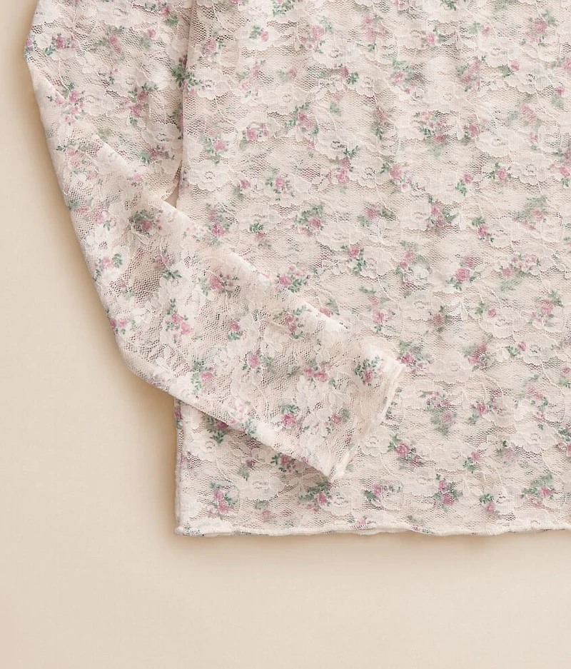 Girls - Floral Lace Top