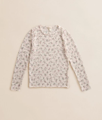 Girls - Floral Lace Top