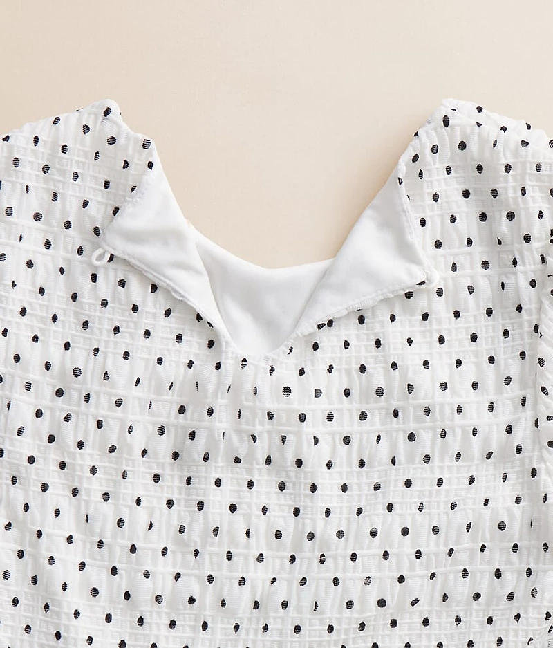 Girls - Polka Dot Peplum Top