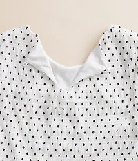 Girls - Polka Dot Peplum Top