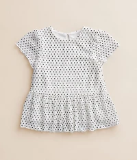 Girls - Polka Dot Peplum Top