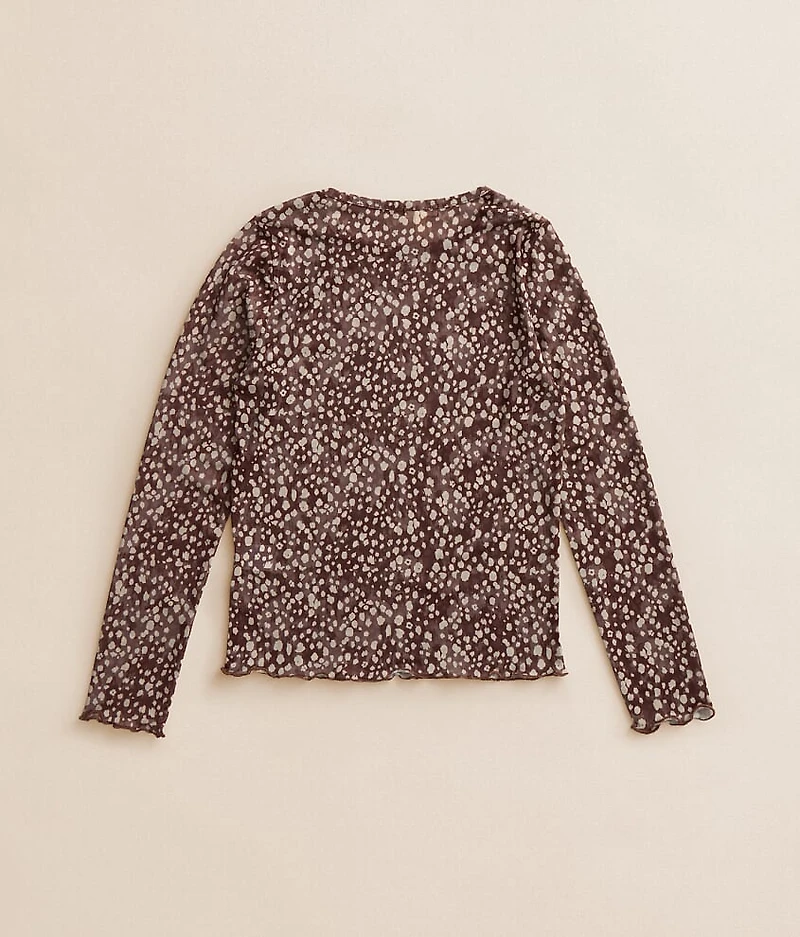 Girls - Doe Print Mesh Top