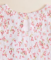 Girls - Floral Peplum Top