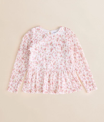 Girls - Floral Peplum Top