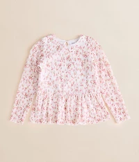 Girls - Floral Peplum Top