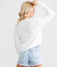Front Tie Cardigan Sweater