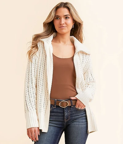 Chenille Cardigan Sweater