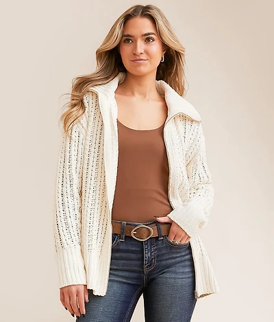 Chenille Cardigan Sweater