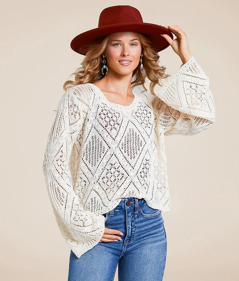 Pointelle Sweater