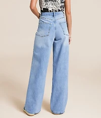 Gemma Wide Leg Studded Stretch Jean