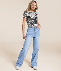 Gemma Wide Leg Studded Stretch Jean