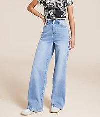 Gemma Wide Leg Studded Stretch Jean