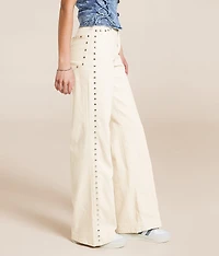 Gemma Wide Leg Studded Stretch Jean