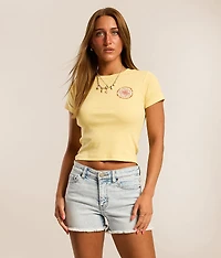 Hibiscus Stamp Baby Cropped T-Shirt