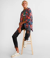 Plaid Boyfriend Flannel Shirt