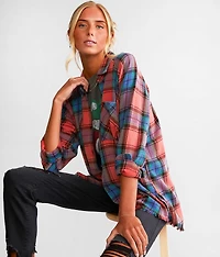 Plaid Boyfriend Flannel Shirt
