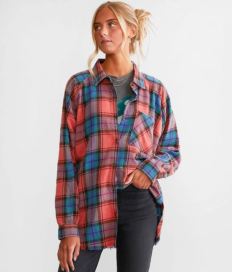 Plaid Boyfriend Flannel Shirt