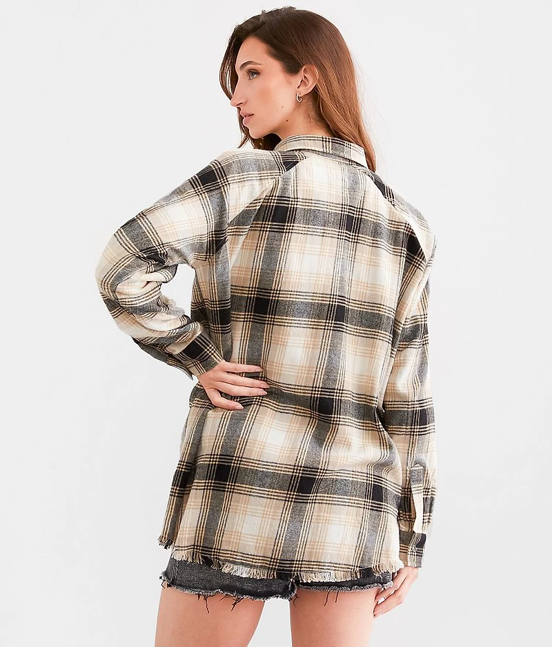 Brushed Plaid Boyfriend Shirt