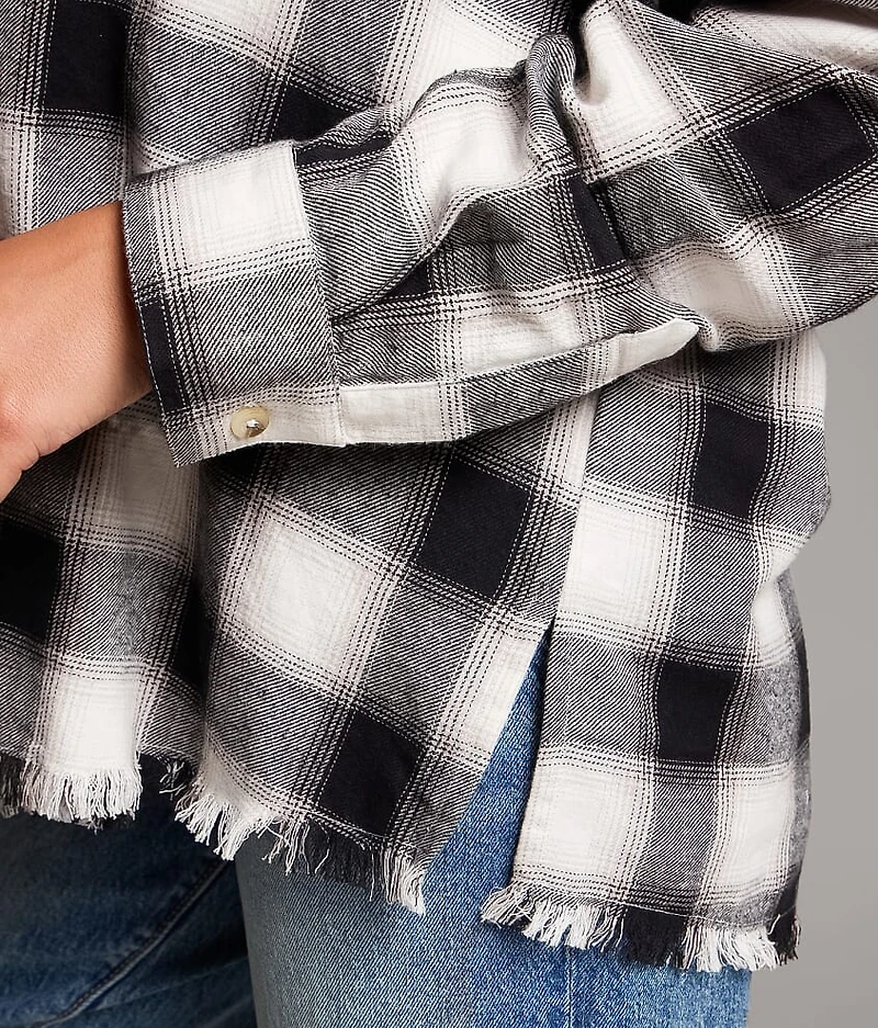 Frayed Flannel Boyfriend Shirt