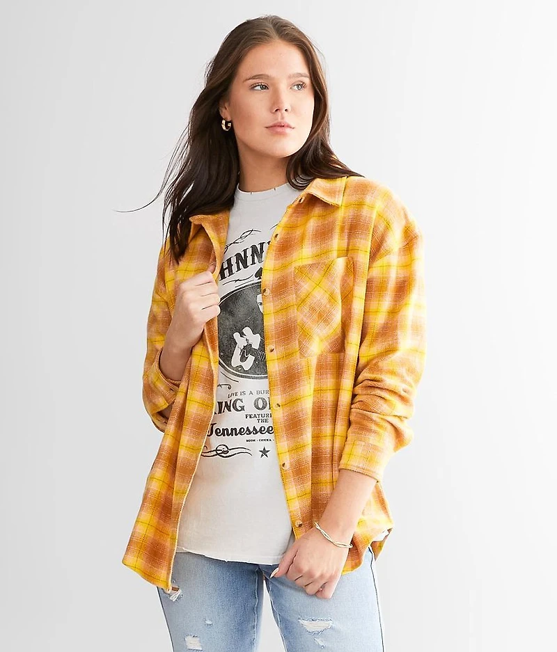 Oversized Boyfriend Flannel Shirt
