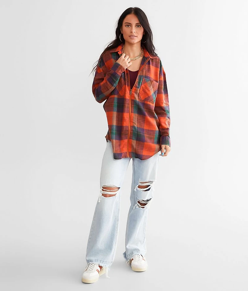 Plaid Boyfriend Flannel Shirt