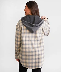 Hooded Flannel Boyfriend Shirt