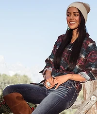 Aztec Print Boyfriend Shirt