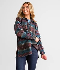 Aztec Print Boyfriend Shirt
