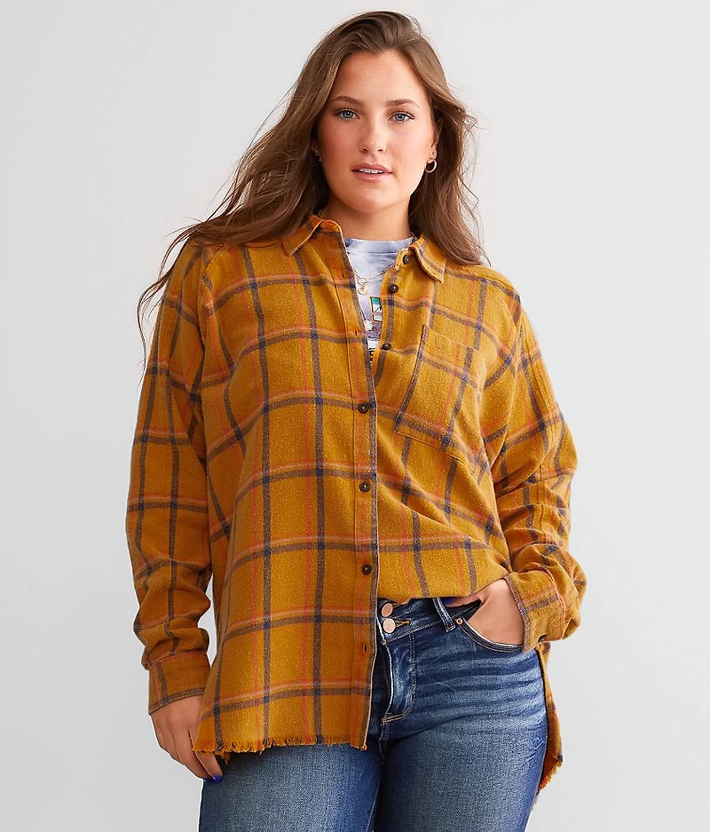 Washed Flannel Boyfriend Shirt