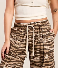 Tiger Stripe High Rise Baggy Cargo Pant
