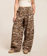 Tiger Stripe High Rise Baggy Cargo Pant