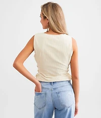 Cropped Corduroy Vest