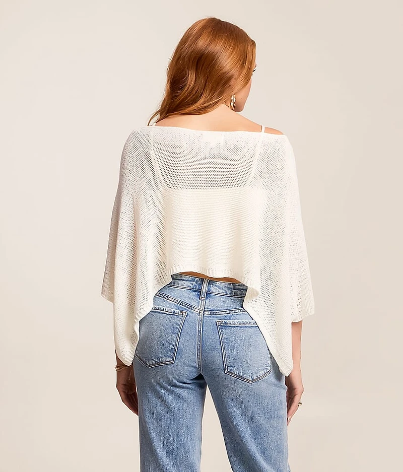 Off The Shoulder Poncho Sweater