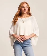 Off The Shoulder Poncho Sweater