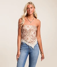Lace Hanky Tube Top
