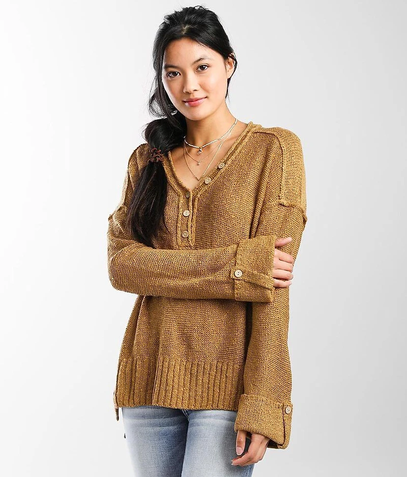 Henley Pullover Sweater