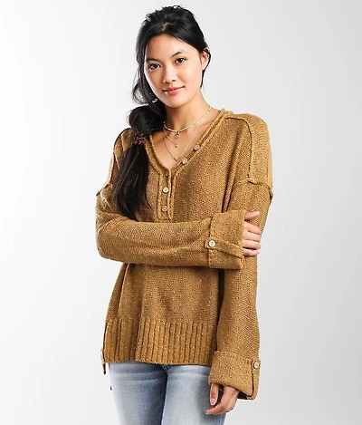Henley Pullover Sweater