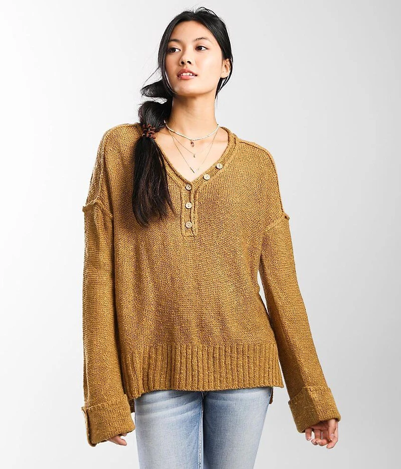 Henley Pullover Sweater