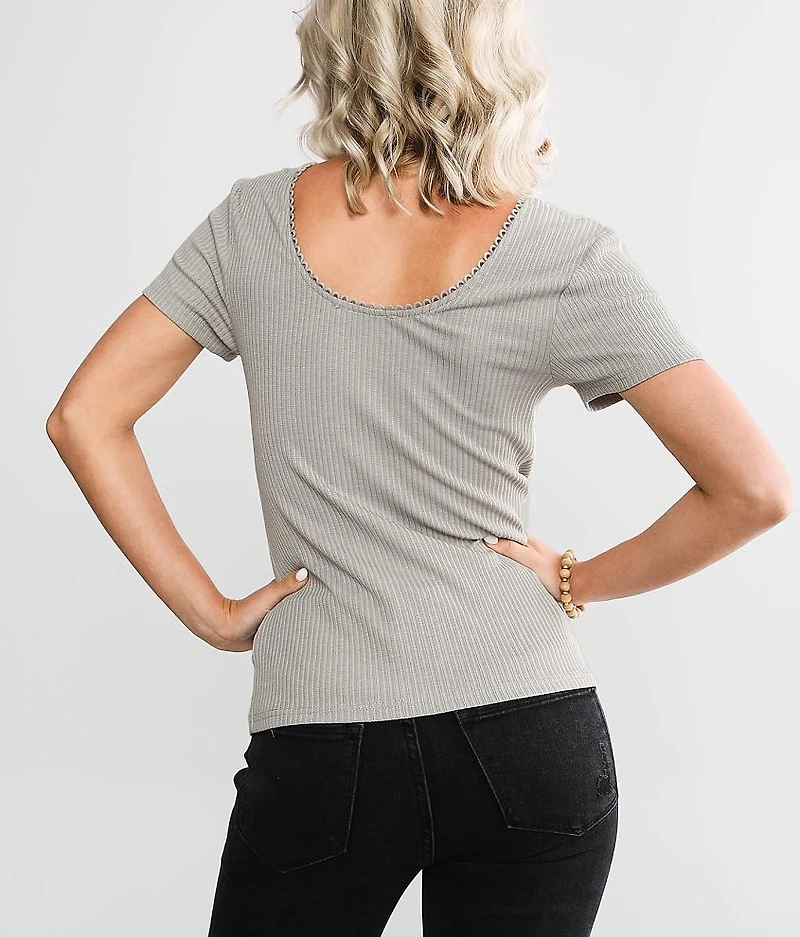 Ribbed Sweetheart Top