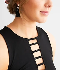 Rhinestone Ladder Tank Top