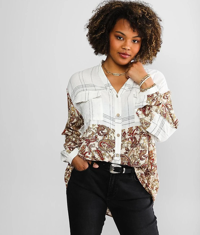 Paisley Pieced Blouse