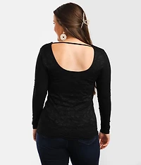 Lace Surplice Top